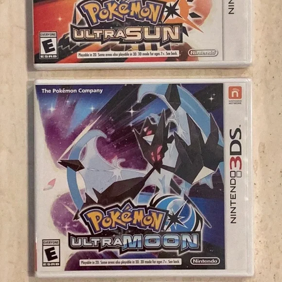 New Pokemon Ultra Sun Nintendo 3DS Game & Pokemon Ultra Moon 3DS Games Sealed - Picture 3 of 10